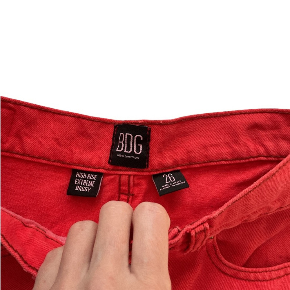 BDG High-Rise Extreme Baggy Orange Jeans, size 26 - Picture 8 of 15